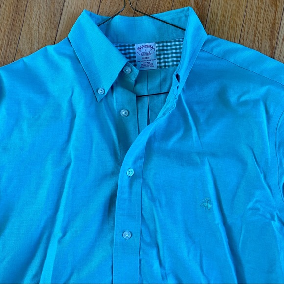 2 Brooks Brothers Large Mens Button ups green - Picture 6 of 6